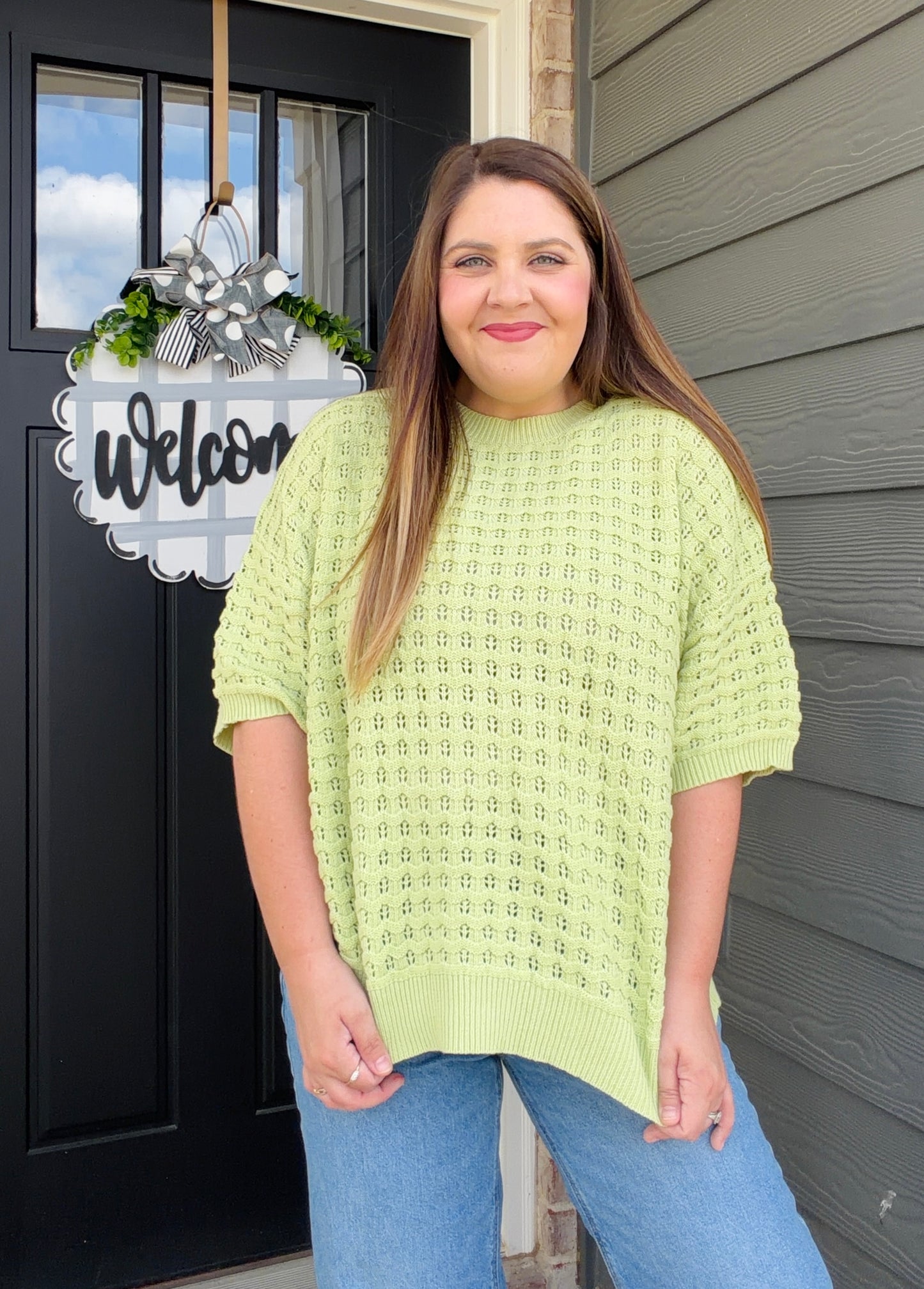 Amy Crochet Knit Sweater