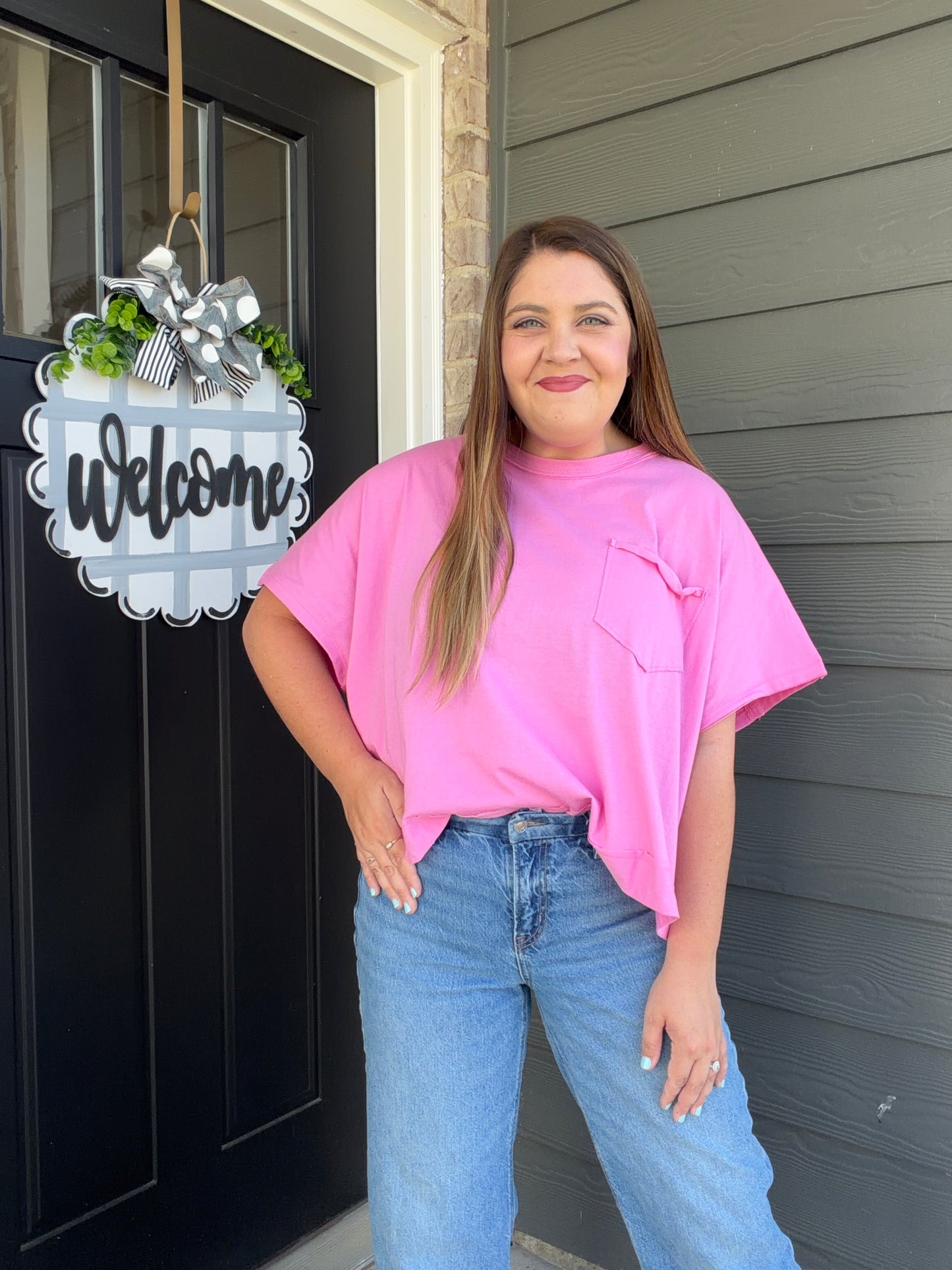 Morgan Boxy Tee - Pink