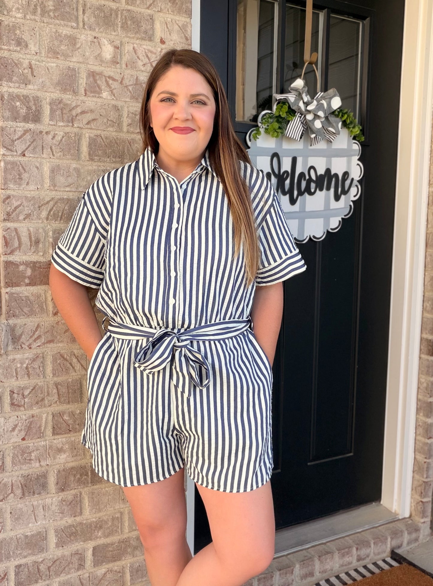 Kaycee Striped Romper