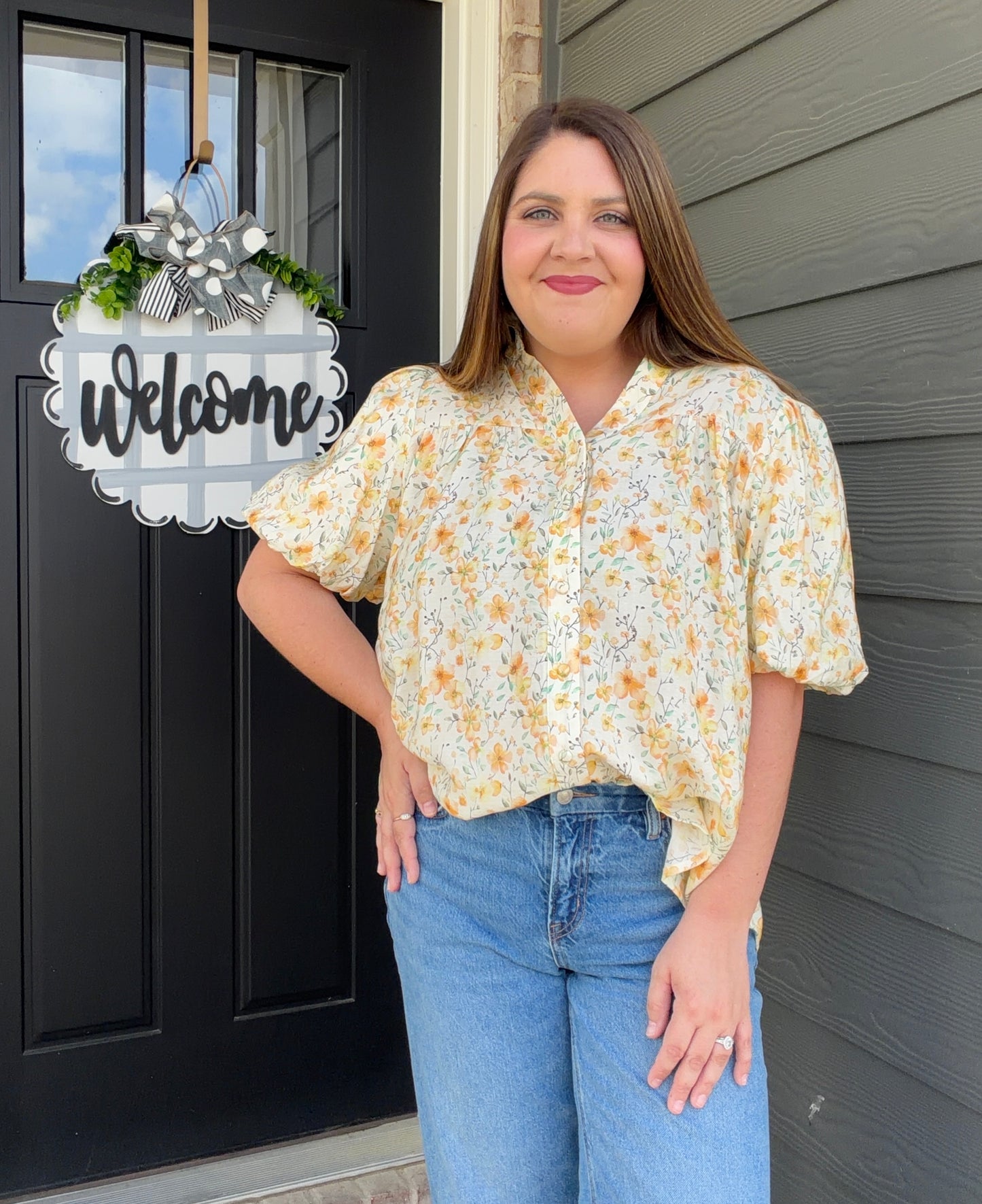 Ditsy Floral Print Blouse