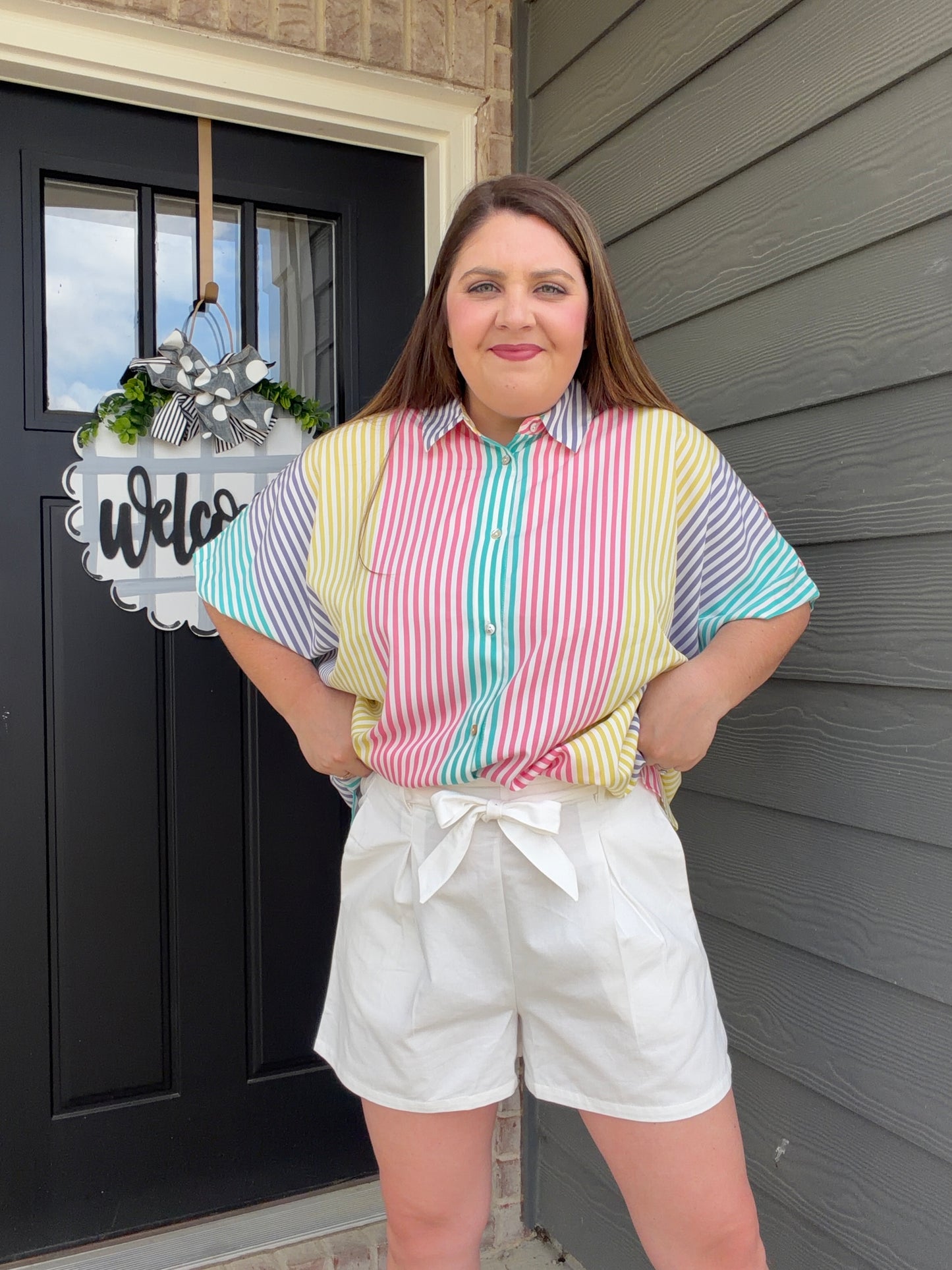 High Rise Tie Waist Shorts