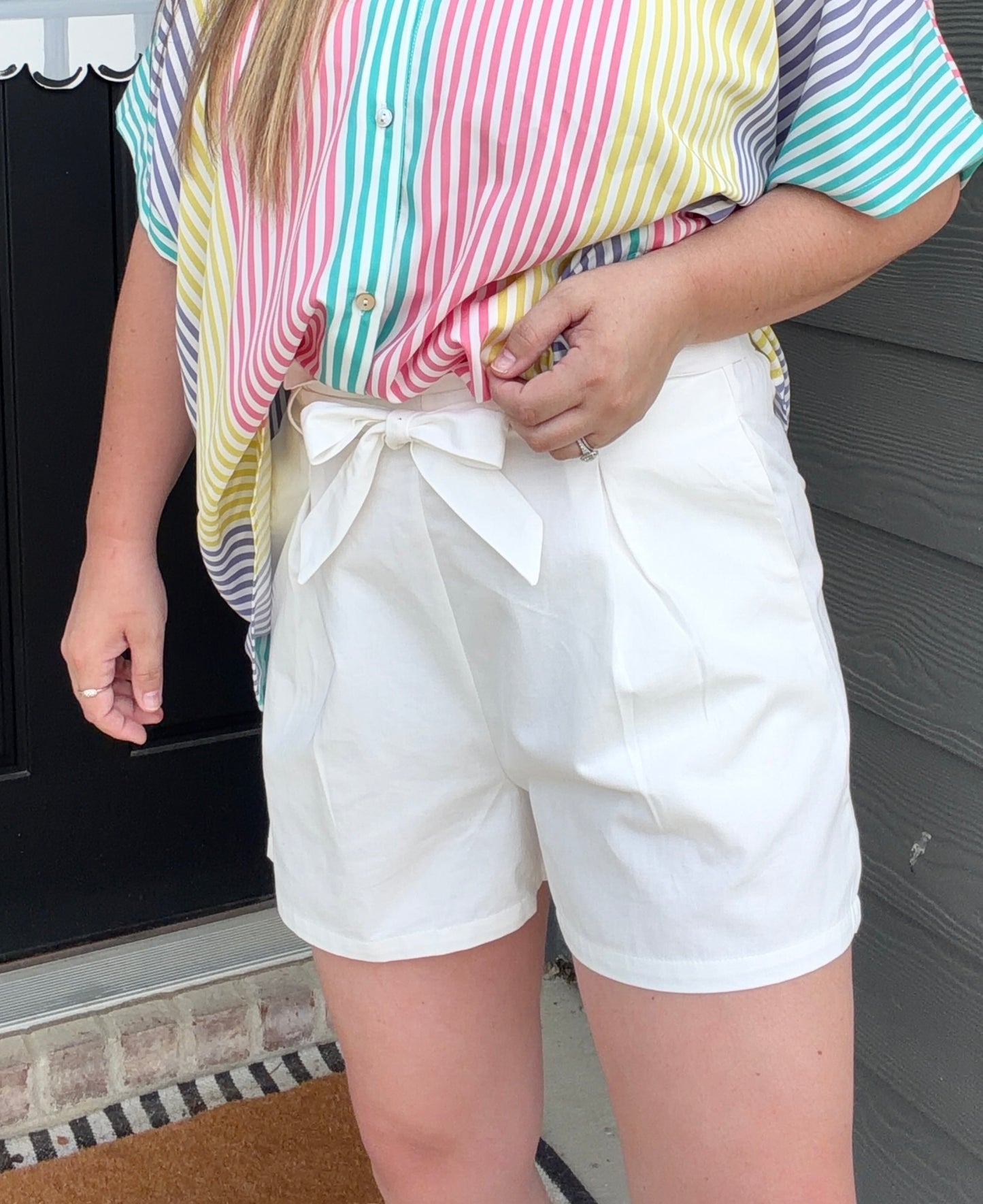 High Rise Tie Waist Shorts