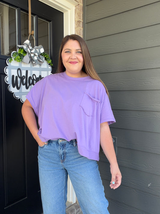 Morgan Boxy Tee - Lavender