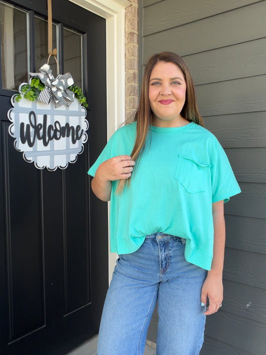 Morgan Boxy Tee - Teal