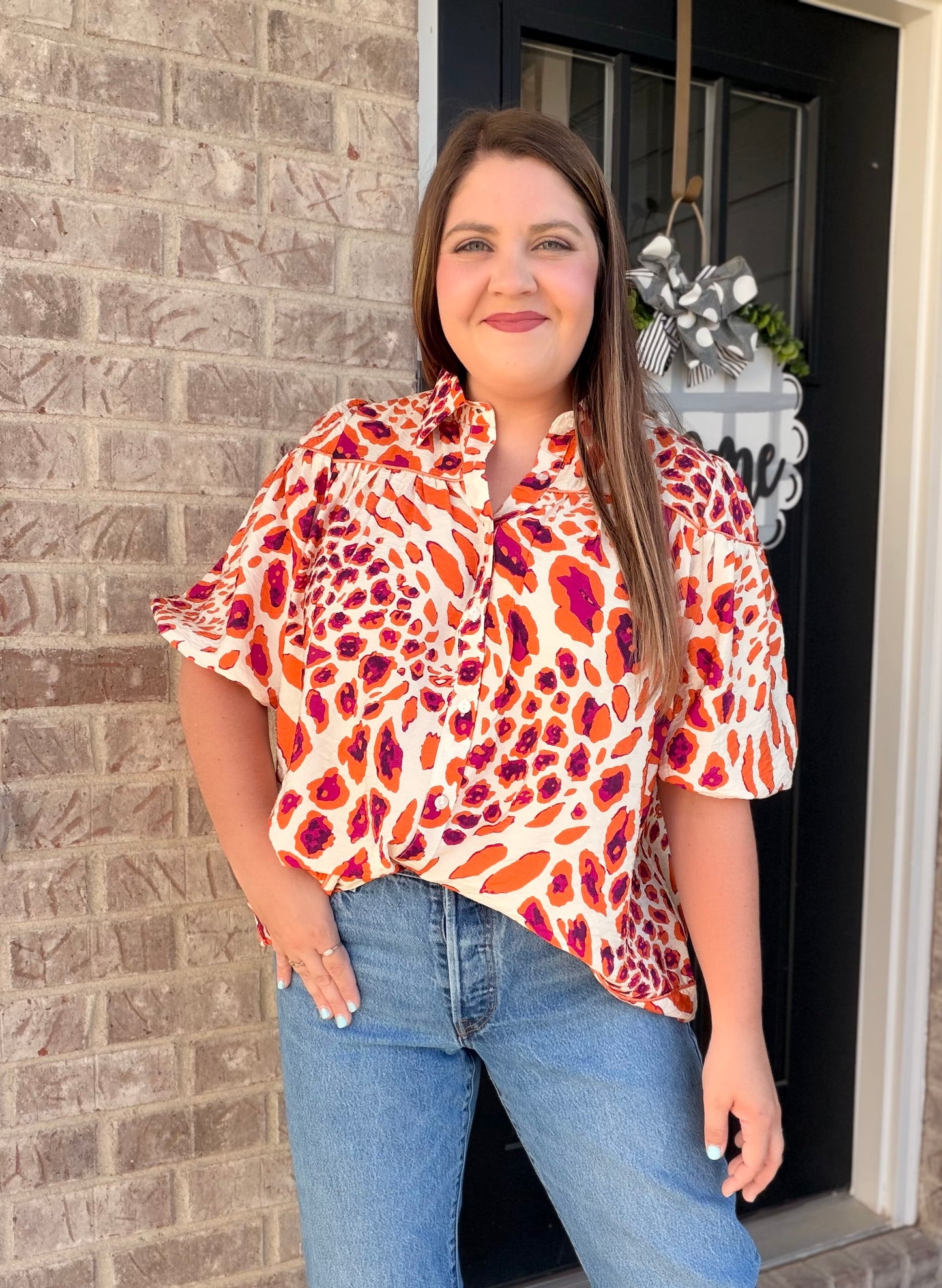 Cyndi Leopard Blouse