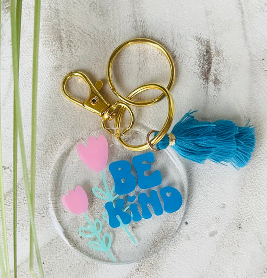 'Be Kind' Resin Keychain