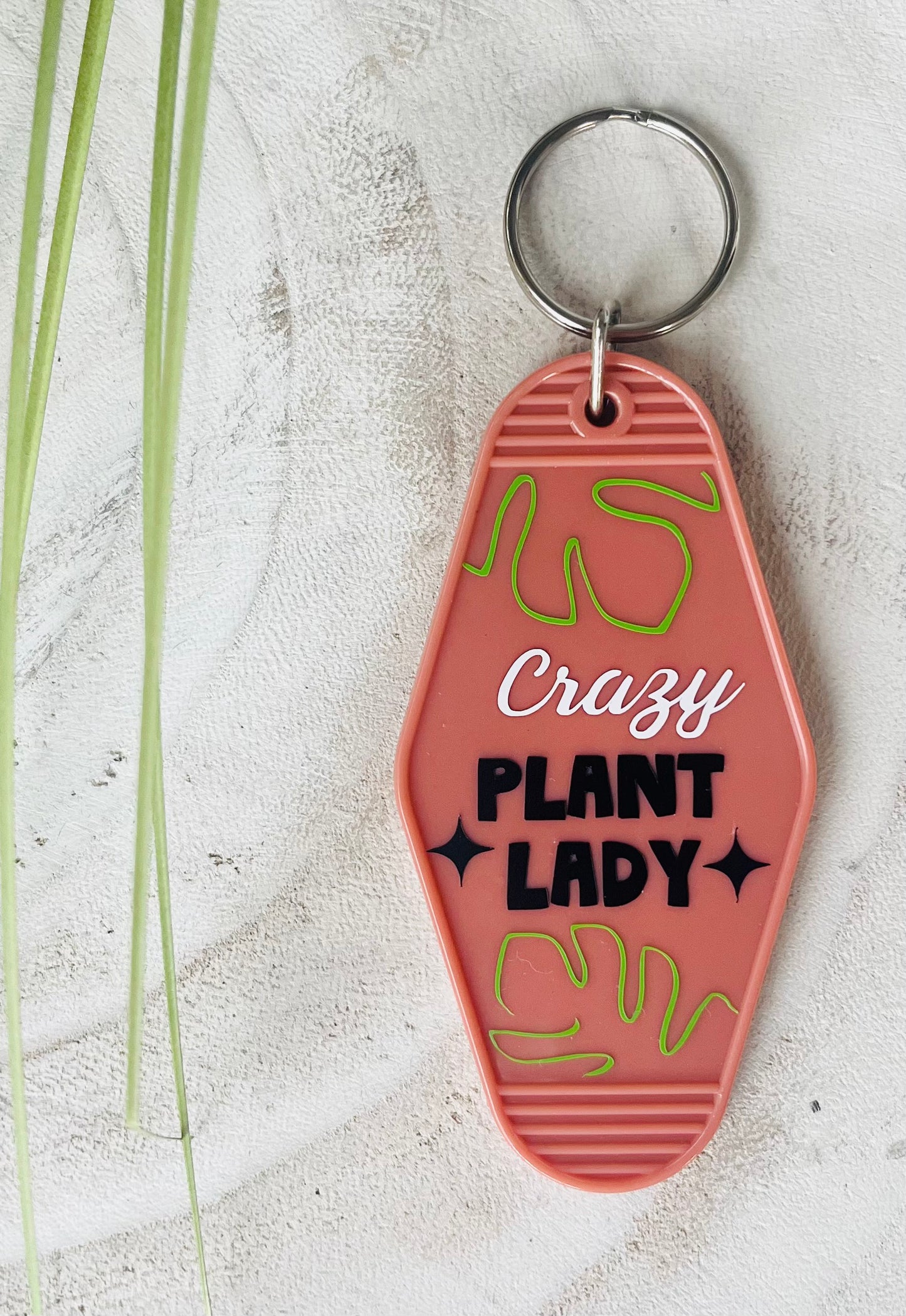 'Crazy Plant Lady' Motel Keychain