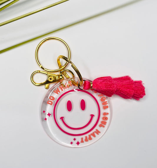 'Do What Makes You Happy' Resin Keychain