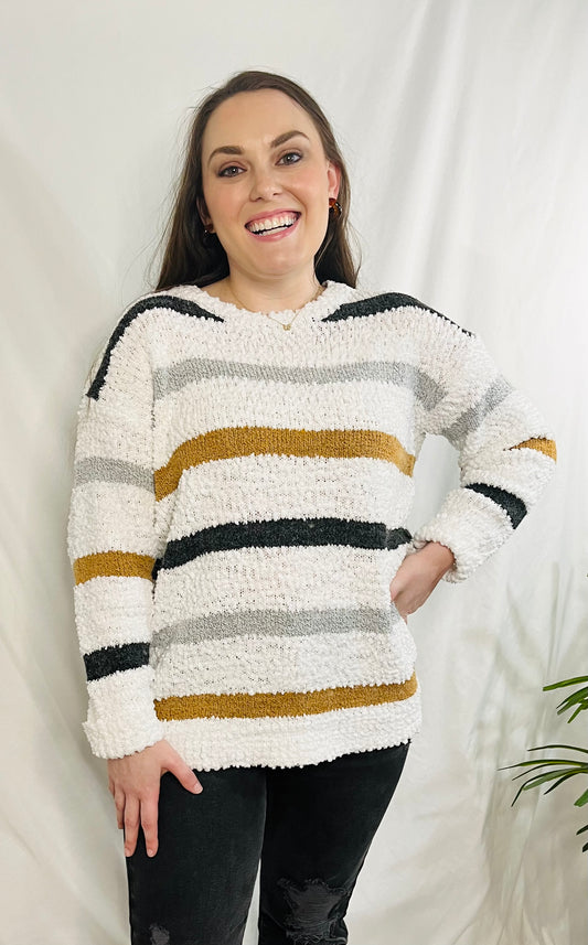 Mckinley Striped Popcorn Sweater